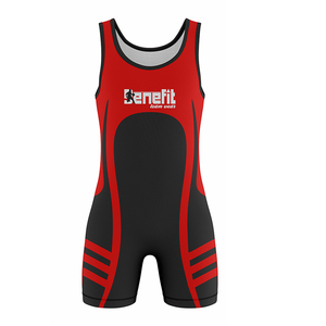 Diseño personalizado ligero duradero y cómodo lucha libre al por mayor sin mangas de corte automatizado adulto lucha uniforme - Product Image 2