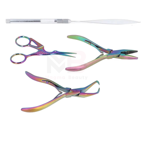 Kit d'extension de cheveux le plus vendu, kit de pinces pour extensions de cheveux de couleur personnalisée avec boucles et ciseaux de coupe pour un usage domestique - Product Image 6