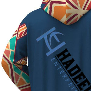 Sweat-shirt surdimensionné de qualité, vente en gros, couleur personnalisée et Logo, sweats à capuche pour hommes, impression par Sublimation et uni - Product Image 3