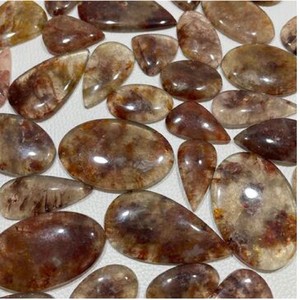 Cabochon de quartz cerise naturel pierres précieuses d'agate taille ovale en vrac - Product Image 4