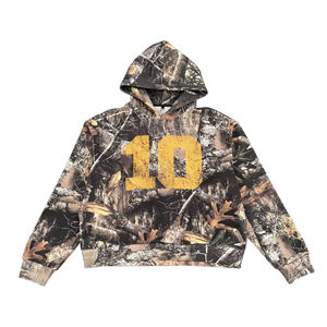 2025 unisexe Logo personnalisé Vintage imprimé lavage à l'acide à capuche pour hommes 100% coton solide coupe ample hiver brodé Applique - Product Image 3