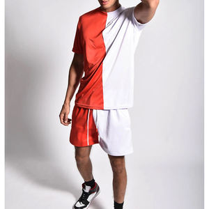 Active Wear Logo personnalisé hommes t-shirt et short ensemble vêtements de sport d'été coton course personnalisé Streetwear hommes ensembles courts - Product Image 2