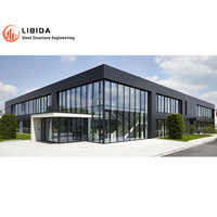 Installation rapide, structure en acier léger certifiée ASTM, immeuble de bureaux, centre commercial, design moderne, panneaux isolés, facile à réaliser