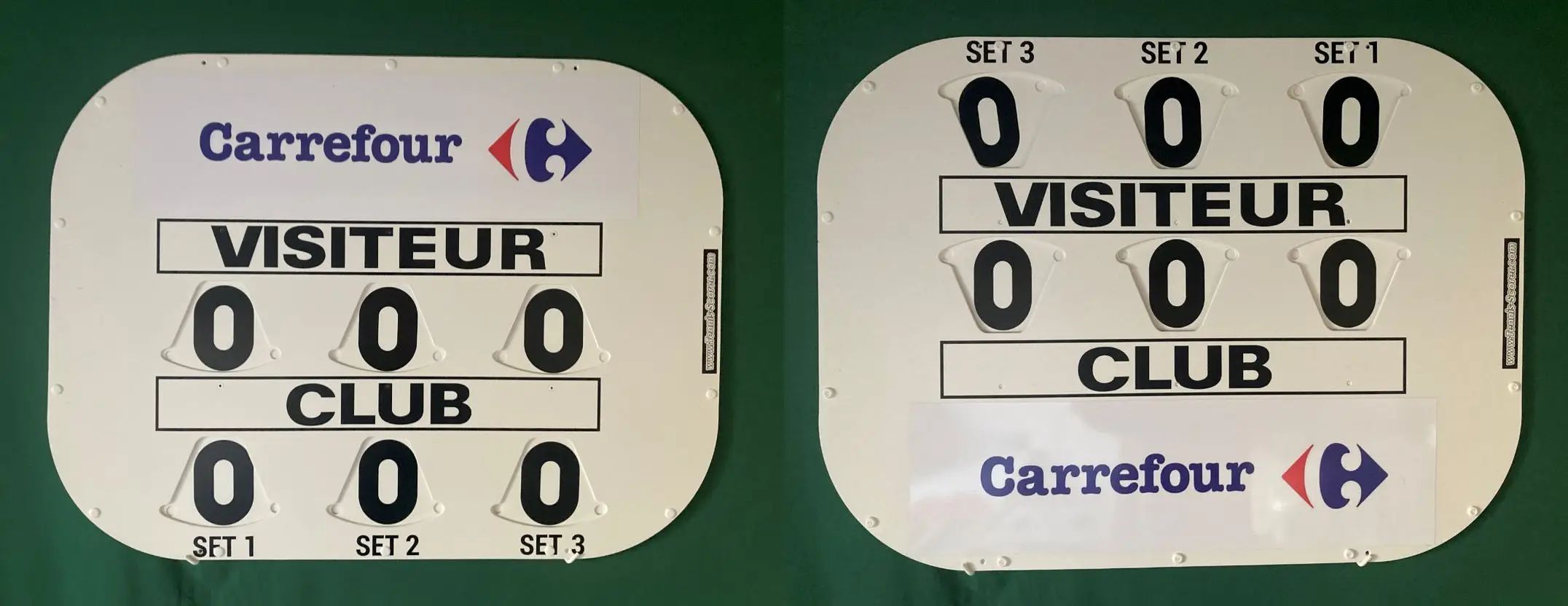 Manual Scoreboard Cliptec Double Sided 80 x 60 cm for Tennis Padel Handball Unperishable for All weather Outdoor or Indoor