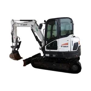 Di alta qualità abbastanza usato Bobcat E63 Mini escavatore cingolato con buoni cingoli pronti per andare a destra per lavorare senza perdite o problemi