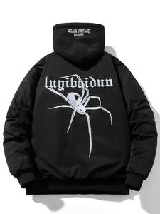 Recién llegado, chaqueta de invierno hecha a medida para hombre, chaqueta Bomber ligera de alta calidad con decoración bordada, tela de lona - Product Image 4