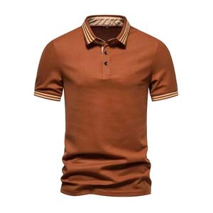Venta caliente Camiseta Polo de manga corta Camiseta Polo de dos botones Camiseta Polo de hombre con logotipo personalizado de alta calidad - Product Image 1
