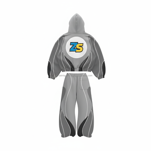 Ensemble de survêtements coupe-vent en micro polyester 220GSM de haute qualité, panneau bicolore léger et doux au toucher, logo imprimé personnalisé, grande taille - Product Image 2