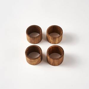 Anneau porte-serviettes en bois décoratif de haute qualité anneaux en bois naturel pour tenir les serviettes de salle à manger - Product Image 3