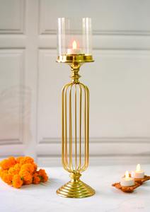 Bougeoir élégant en métal doré au design paon pour décoration de table de mariage moderne ou affichage d'éclairage d'événement - Product Image 4