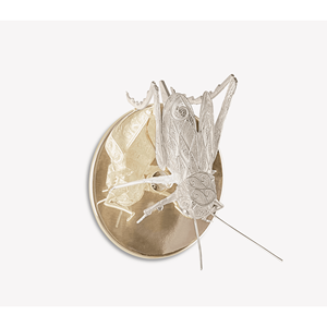 Lampe murale LED moderne en filigrane style cricket, corps en cuivre, lumière blanc chaud CCT, décorative pour intérieur et extérieur, salon et décoration intérieure - Product Image 3
