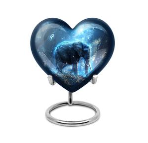 Urne éléphant en forme de coeur pour cendres humaines 1-200 cubique personnalisé souvenir crémation urne commémorative petit souvenir décoratif - Product Image 4
