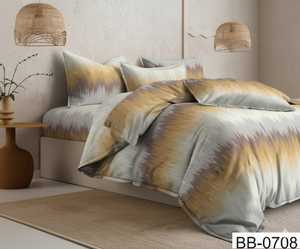 Drap de lit en microfibre 130 + GSM imprimé en zigzag blanc doré le plus demandé pour lit double disponible à bon prix - Product Image 2