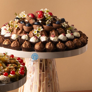 Impresionante combinación de lujo y funcionalidad Ideal para Ramadán Eid Holiday Mother of Pearl Cake Stand - Product Image 6