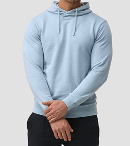 2026 nouvelle conception de qualité supérieure 100% coton coupe ajustée taille pull à capuche conception personnalisée sweats à capuche unis pour hommes - Product Image 3