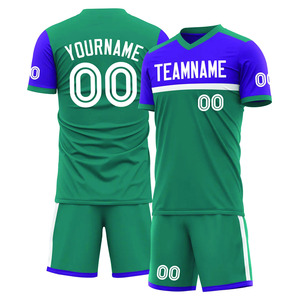 Logo personnalisé, ensemble d'uniformes de football OEM, maillot de football et short de l'équipe respirants pour hommes, vêtements de sport 2025 - Product Image 1