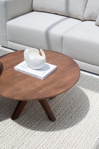 Mesa de Centro Apilable de Madera de Mango Maciza Hecha a Mano, Diseño Moderno y Premium para Muebles de Sala de Estar de Lujo - Product Image 4