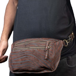 Genuine Leather <b>Men's</b> Fashion Chest Bag Custom Logo Crossbody Sport <b>pouch</b> Waist Vertical Hiking Fanny Pack for <b>Men</b> Travel - Product Image 3