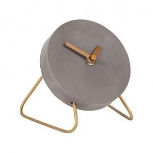 Horloge de bureau verte moderne Minimaliste Cadran rond avec support et aiguilles dorés Horloge de table élégante de designer - Product Image 3