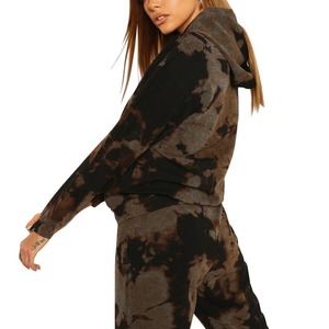 Vente en gros avec service OEM, meilleur design, sweats à capuche lavés à l'acide pour femmes, dernière arrivée sur mesure, sweats à capuche amples pour femmes délavés à l'acide - Product Image 2