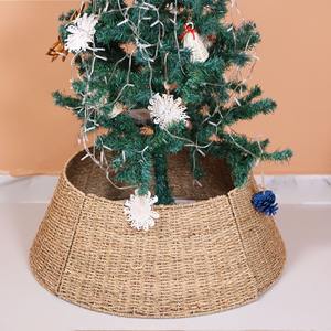 Decor Seagrass Base Collars for Noel Trees Christmas Tree Ring <b>Covers</b> Festive Home Decorations - Product Image 4