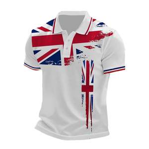 Polo de punto de nuevo diseño de verano para hombre, Polo bordado de la mejor calidad de color de contraste de costura - Product Image 3