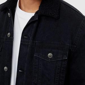 Veste en jean personnalisée pour hommes Manteau en denim d'hiver 100% coton Veste en jean simple et stylée pour hommes - Product Image 3