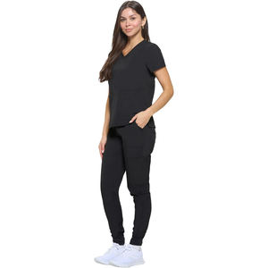 Elegante conjunto de uniformes médicos de hospital Unisex Doctor enfermera uniforme quirúrgico Jogger pantalones Top logotipo personalizado suministro de alta calidad - Product Image 1