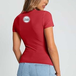 <b>95</b>% <b>polyester</b>, <b>5</b>% <b>elastane</b> T Shirts Jersey Relaxed-Fit T shirt T-shirt for women - Product Image 6