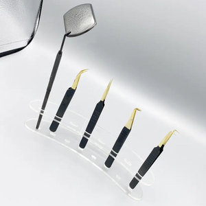 แหนบต่อขนตาสำหรับคิ้วสีทองแบบกำหนดโลโก้ได้เองและเคสแม่เหล็กและกระจก - Product Image 6