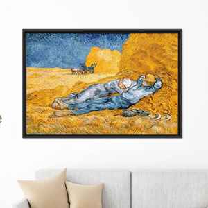 Lienzo Impreso: Van Gogh Inspirado en Millet - Pareja Durmiendo, Lienzo con Marco Negro - Product Image 1