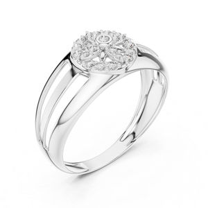 Anillo de Diamante Redondo Cultivado en Laboratorio en Oro Blanco de 14K para Mujer |   Ropa de Uso Diario |   Diamante Cultivado Nuevo - Product Image 6