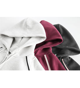 Sudadera con Capucha Holgada de Moda Retro 2026 con Mangas en Contraste, Fabricada en Fábrica, Venta al Por Mayor para Hombre y Mujer - Product Image 2