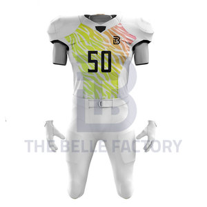 Ropa Deportiva de Fútbol Americano con Logotipo Personalizado de Alta Calidad, Impresión por Transferencia de Calor Transpirable, Número Impreso, MOQ Bajo de 10 Conjuntos, Venta al Por Mayor - Product Image 5