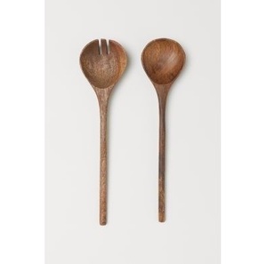 Serveur à salade en bois de mangue avec poignée ronde galvanisée, 100 % alimentaire, écologique, passe au lave-vaisselle, pour la maison et la table de mariage - Product Image 4