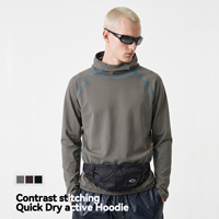 QUICKSHOW 175 Gsm Quick Dry Contrast Stitching Plaid Outdoor Balaclava Hoody Hoodie Lightweight Breathable Adults Lifestyle