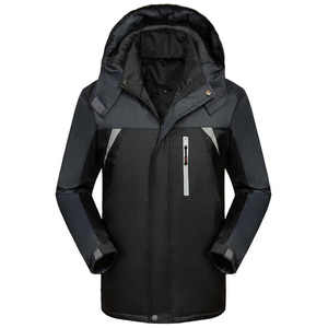 Venta al por mayor de diseño personalizado senderismo chaqueta cortavientos impermeable hombres tejido con cremallera chaquetas al aire libre colores contrastantes para hombres - Product Image 3