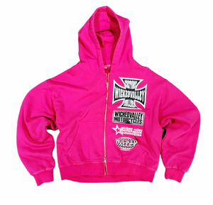 Sweat à capuche personnalisé poids lourd délavé à l'acide surdimensionné brodé pour hommes en hiver avec strass réserve couture effet Boxy usé - Product Image 6