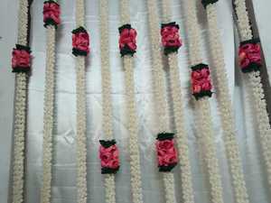 Jasmine Mogra bouquets de fleurs feuilles guirlandes pour décoration de scène toile de fond de mariage Mehndi décor indien Temple guirlande Art Floral - Product Image 5