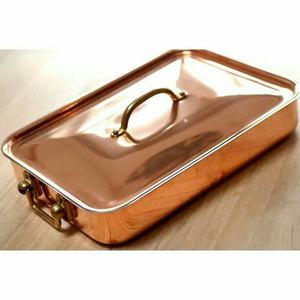 Casserole en métal pur cuivre de conception martelée avec couvercle pour marmite servant la cuisine et le stockage des aliments - Product Image 5