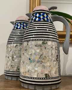 กาน้ำชาและน้ำหรูหราเป็นมิตรต่อสิ่งแวดล้อมสไตล์อาหรับคลาสสิกพร้อมก้านฝังมุกและที่จับ - Product Image 5