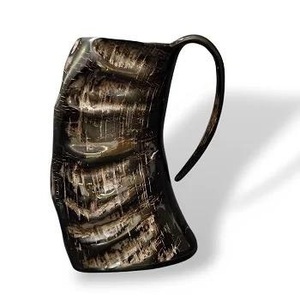 Taza de cuerno de vino vikingo de alta calidad, estilo europeo, cuerno de buey de búfalo tallado, ágata, tendencia caliente, estilo Animal, decoración de jarra de café - Product Image 5