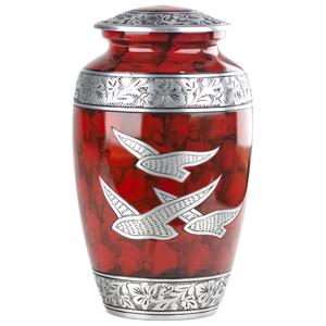 Urnas de latón hechas a mano para funerario, urna funeraria para cenizas de personas, mortuarios, a rayas negras, suministros funerarios - Product Image 1