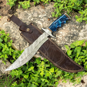 Couteau Bowie de haute qualité avec manche en résine et étui en cuir, équipement de chasse et de survie, vente en gros avec étui en cuir, couteau d'extérieur - Product Image 1