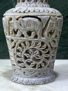 Vase à fleurs en pierre ollaire sculptée à la main pour la décoration intérieure, vente en gros, meilleur prix disponible ici - Product Image 2