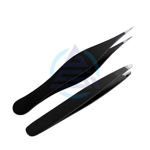 Pinzas Inclinadas de Acero Inoxidable, Pinzas Puntiagudas para Vello Encarnado, Depilación de Cejas, Pinzas de Alta Calidad y Precisión al por Mayor - Product Image 1