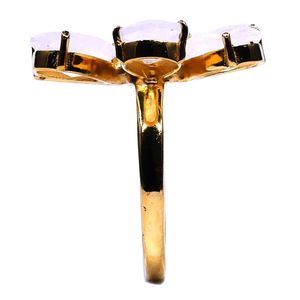 แหวนทองคำขาวชุบทองสำหรับงานแต่งงานสไตล์คลาสสิกสีรุ้ง925 - Product Image 5