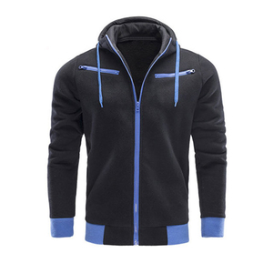 <b>White</b> Color <b>Hoodie</b> <b>Men's</b> Full <b>Zip</b> <b>Hoodie</b> Wholesale Plain Biker <b>Men</b> <b>Zip</b> up Hoodies for <b>Men</b> - Product Image 3