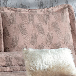 Parure de lit Guzide CAPRICE 4 pièces rayée en chenille 100% tissée anti-acariens, motif rose séchée, taille King, pour usage domestique, fabriquée en Turquie - Product Image 3