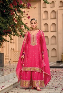 Latest Hevey Chinon Embroidered Salwar Kameez Ready-Made Front and Back Work Collection for Adults Parties - Product Image 4